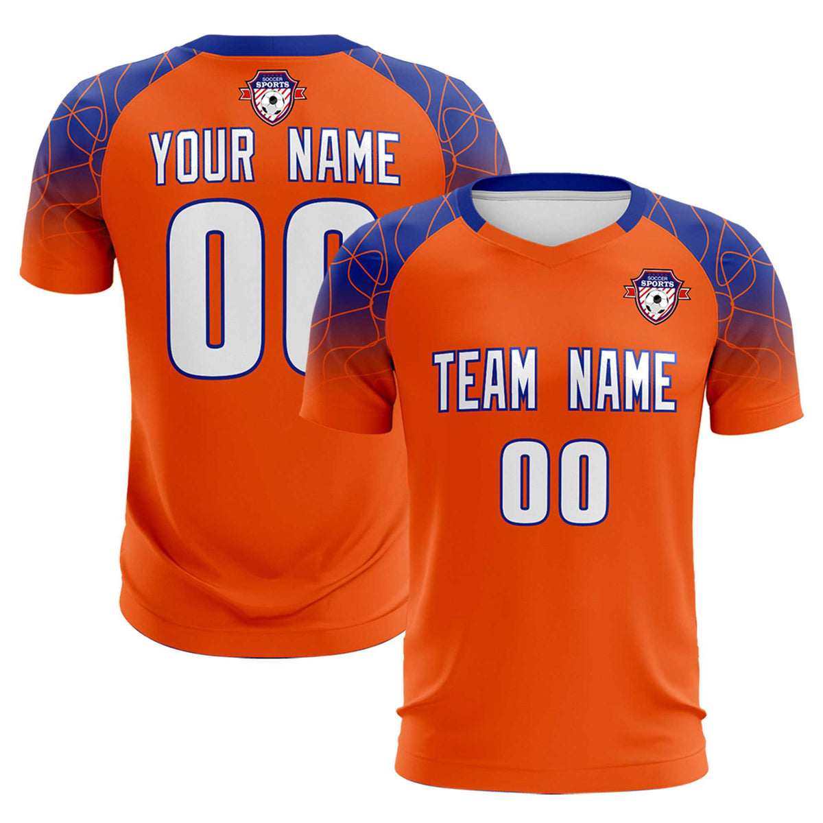 Custom Orange Classic Football Training Kit Jersey For Adults/Kids
