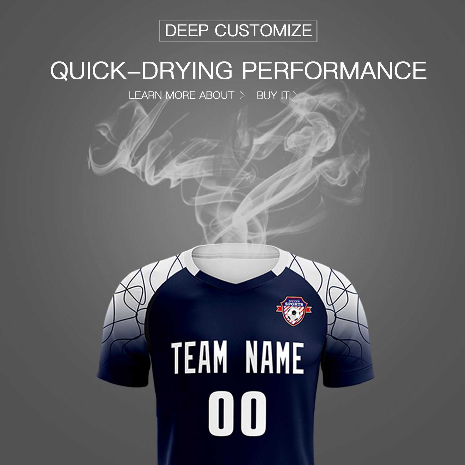 Custom Navy Classic Football Training Kit Jersey For Adults/Kids