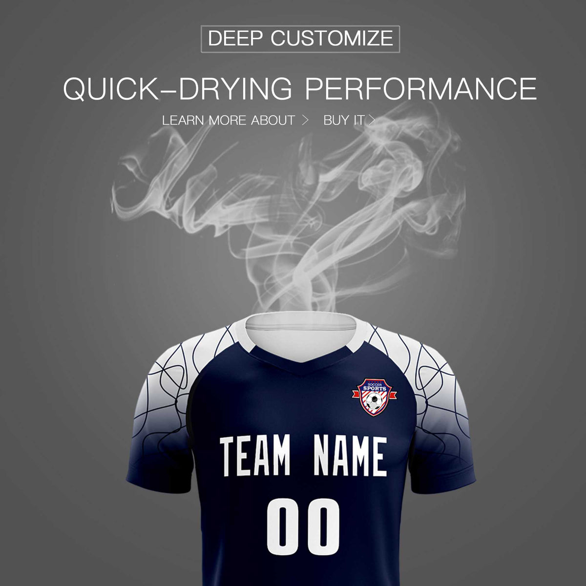 Custom Navy Classic Football Training Kit Jersey For Adults/Kids