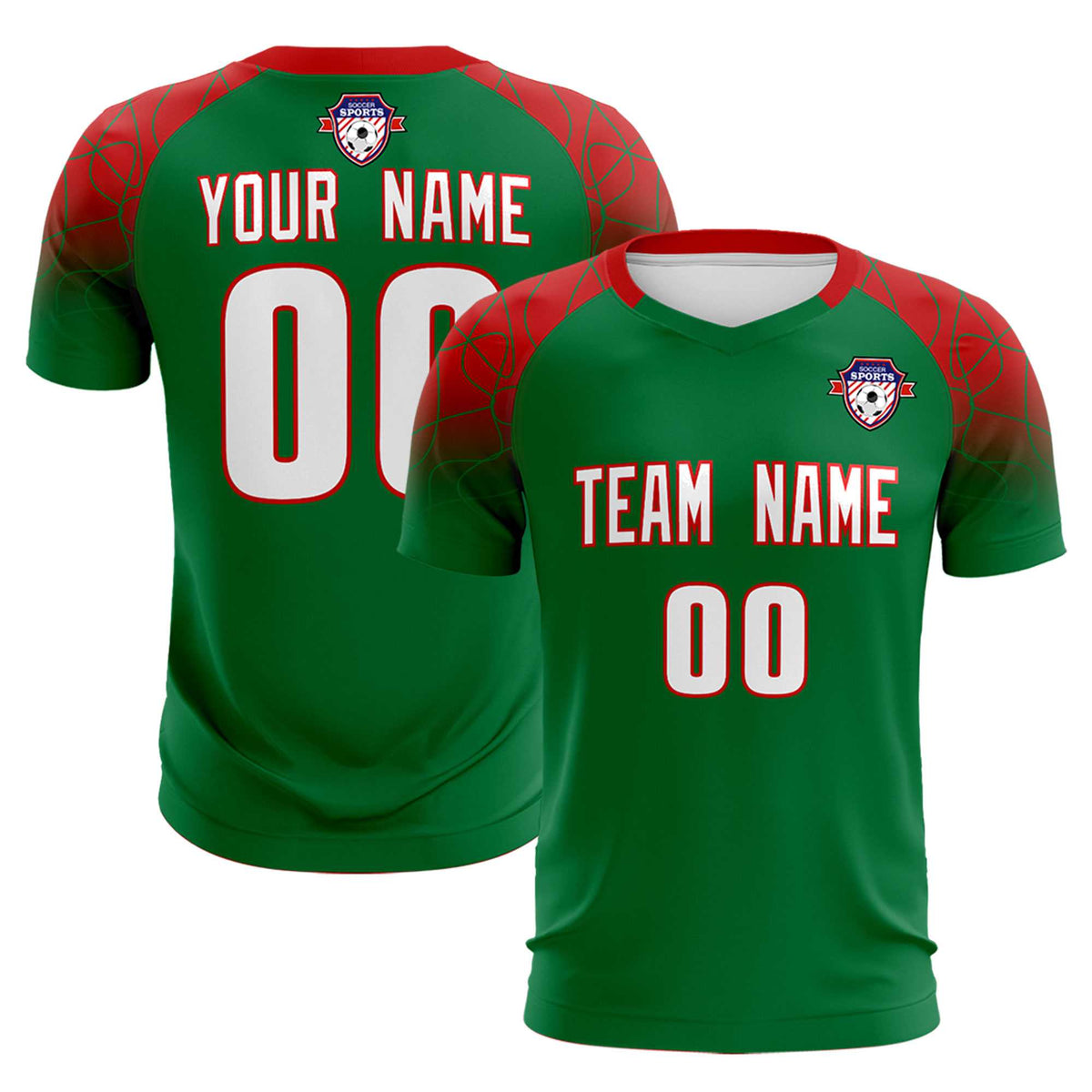Custom Kelly Green Classic Football Training Kit Jersey For Adults/Kids