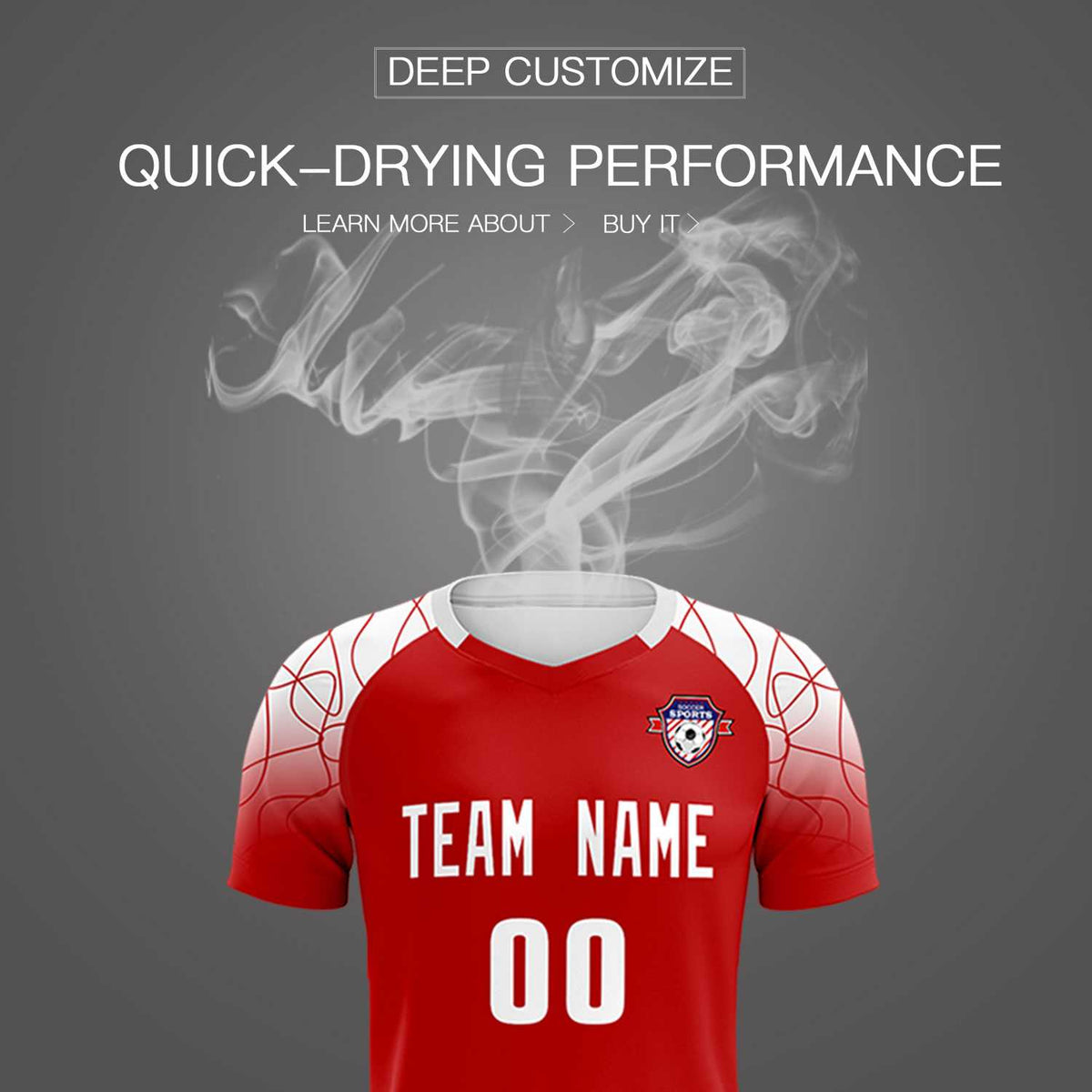 Custom Red Classic Football Training Kit Jersey For Adults/Kids