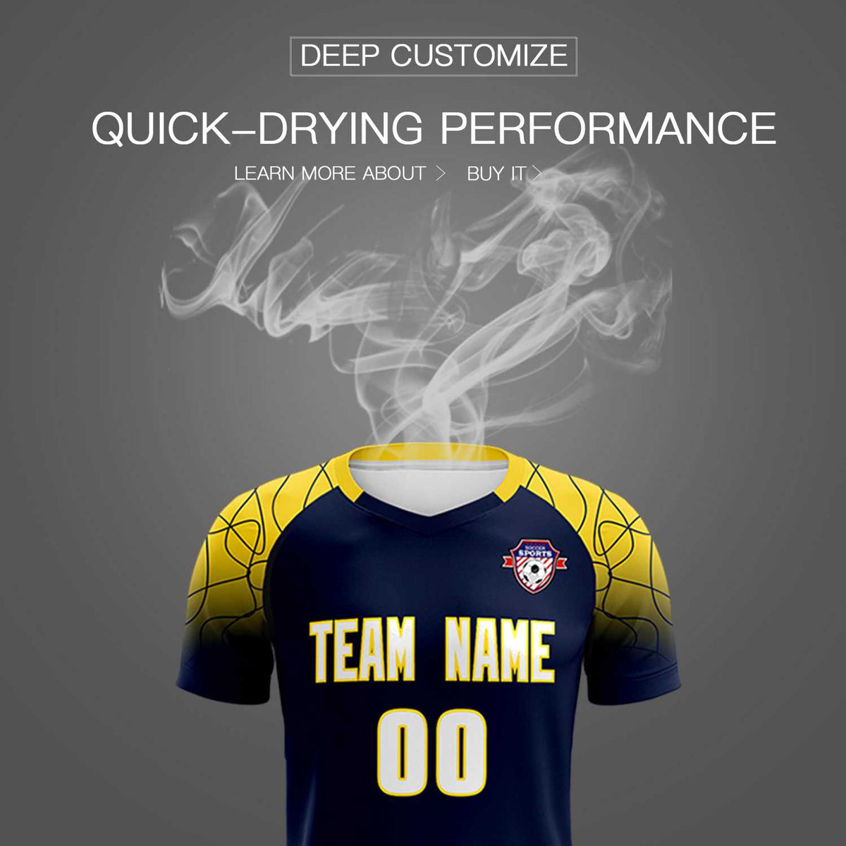 Custom Navy Classic Football Training Kit Jersey For Adults/Kids