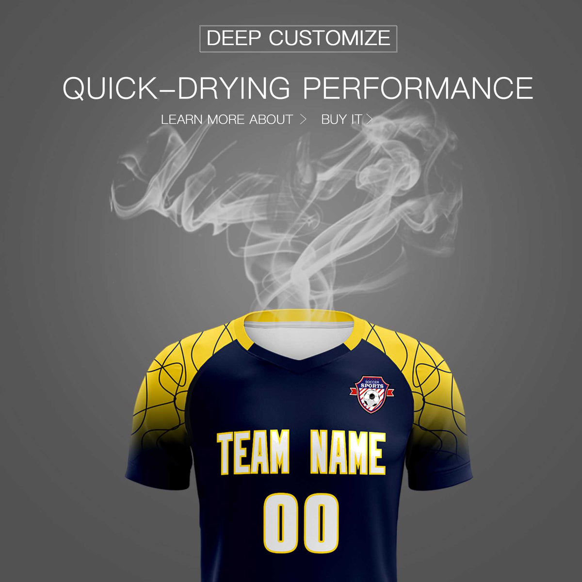 Custom Navy Classic Football Training Kit Jersey For Adults/Kids