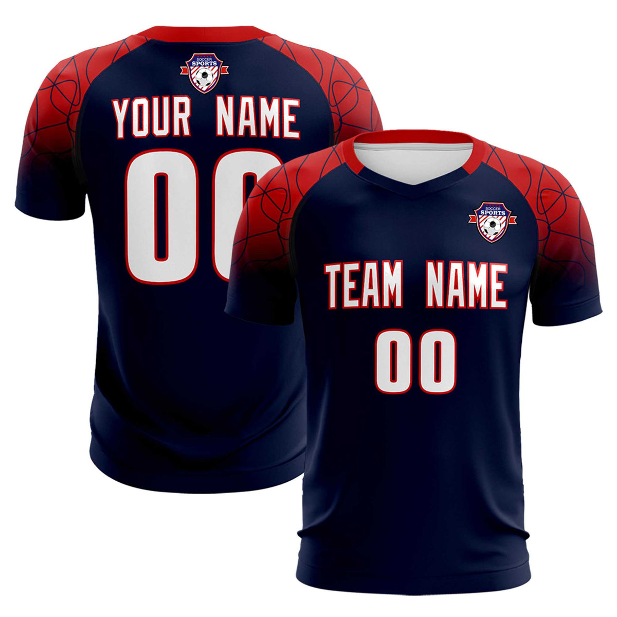 Custom Navy Classic Football Training Kit Jersey For Adults/Kids