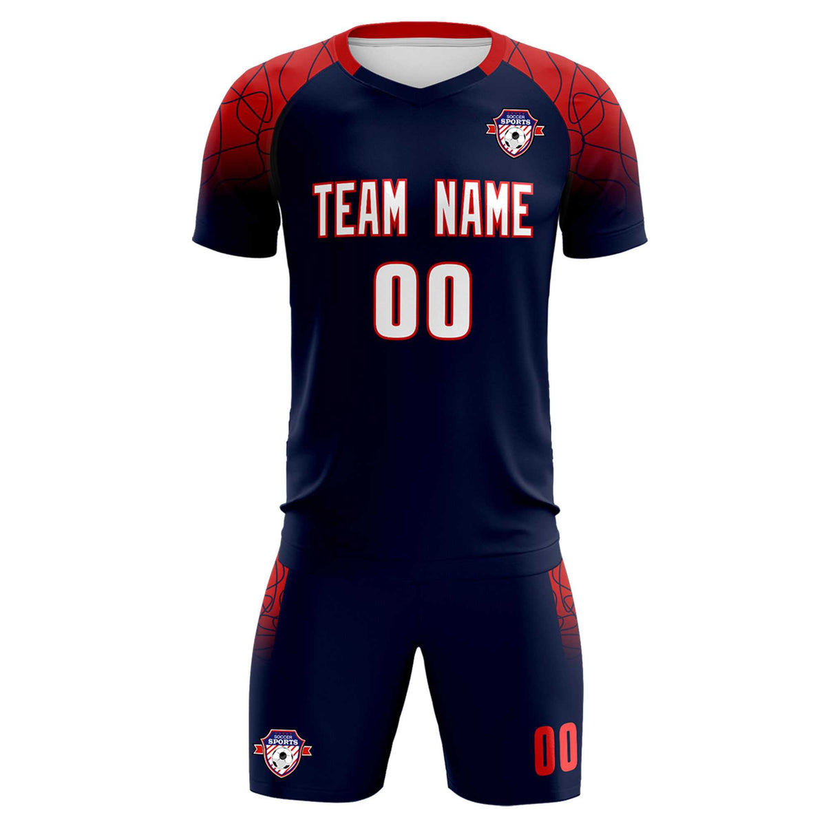 Custom Navy Classic Football Training Kit Jersey For Adults/Kids