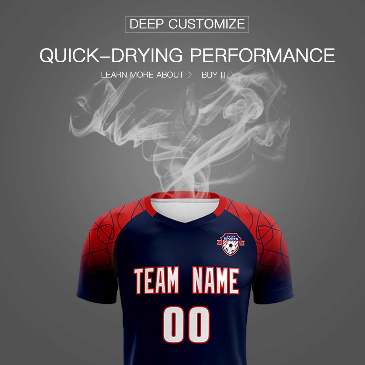 Custom Navy Classic Football Training Kit Jersey For Adults/Kids