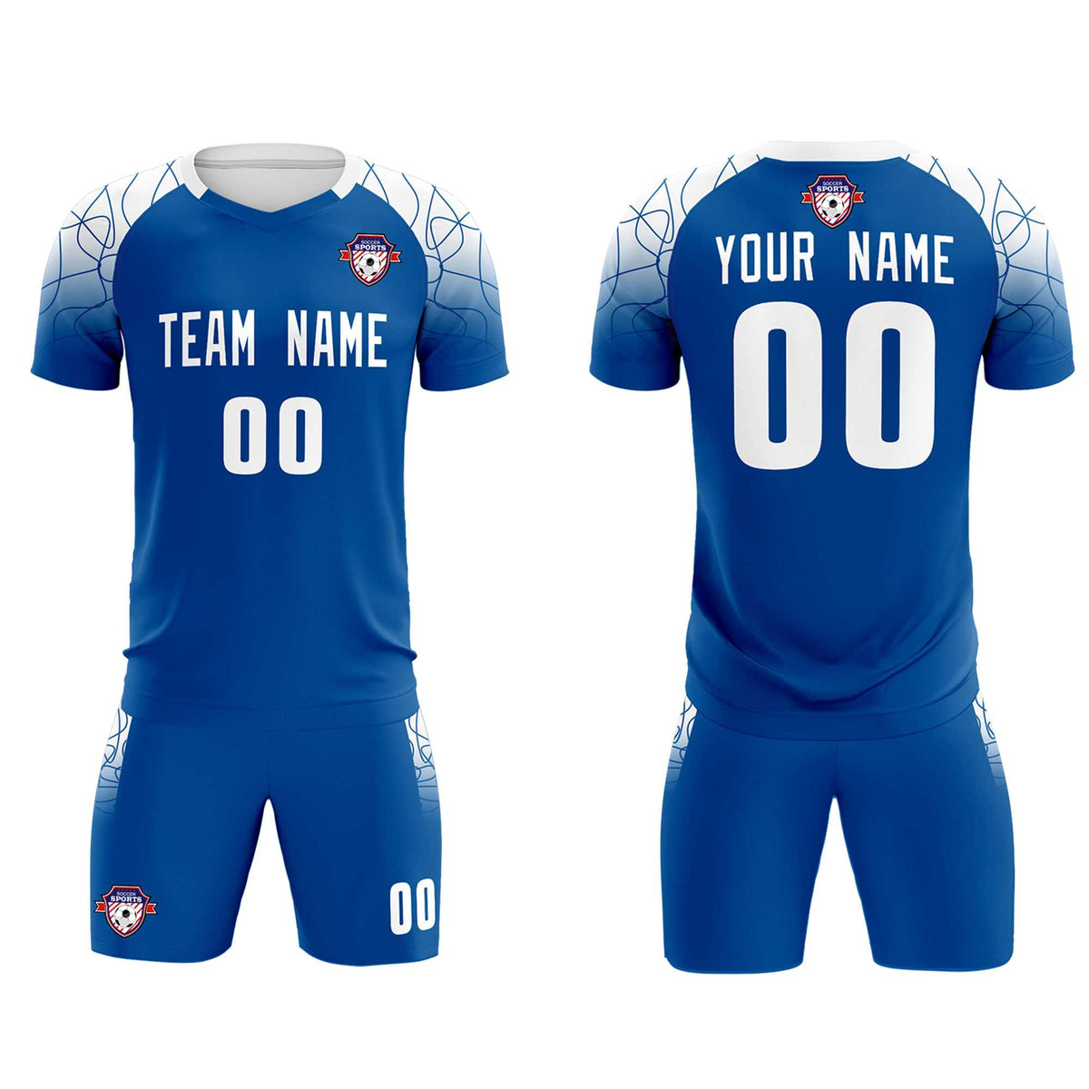 Custom Navy Classic Football Training Kit Jersey For Adults/Kids