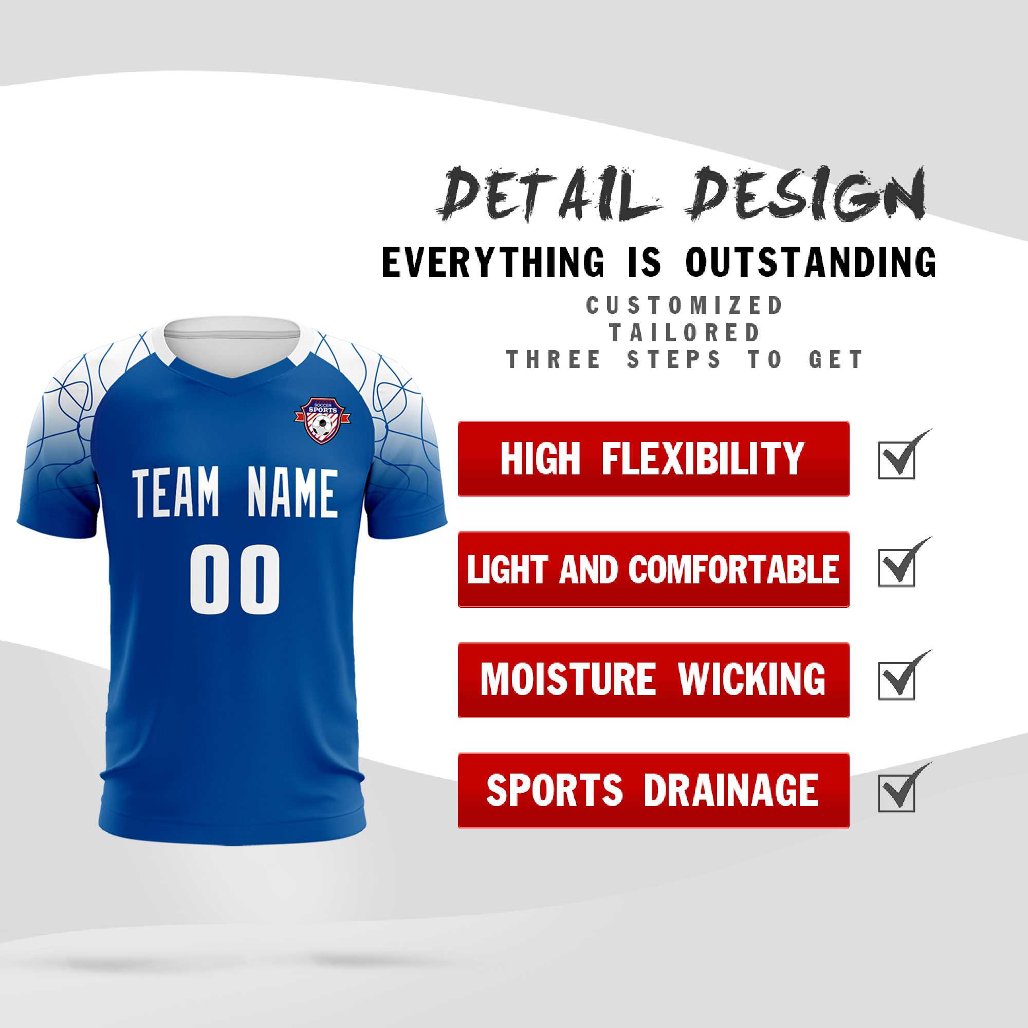 Custom Navy Classic Football Training Kit Jersey For Adults/Kids