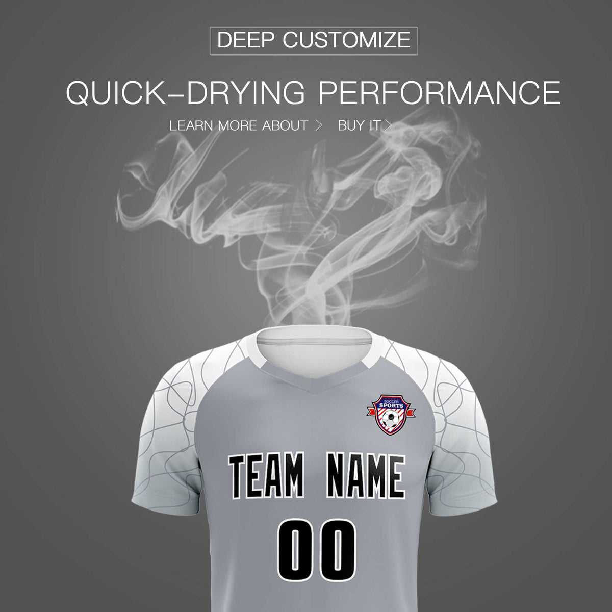 Custom Silver Classic Football Training Kit Jersey For Adults/Kids