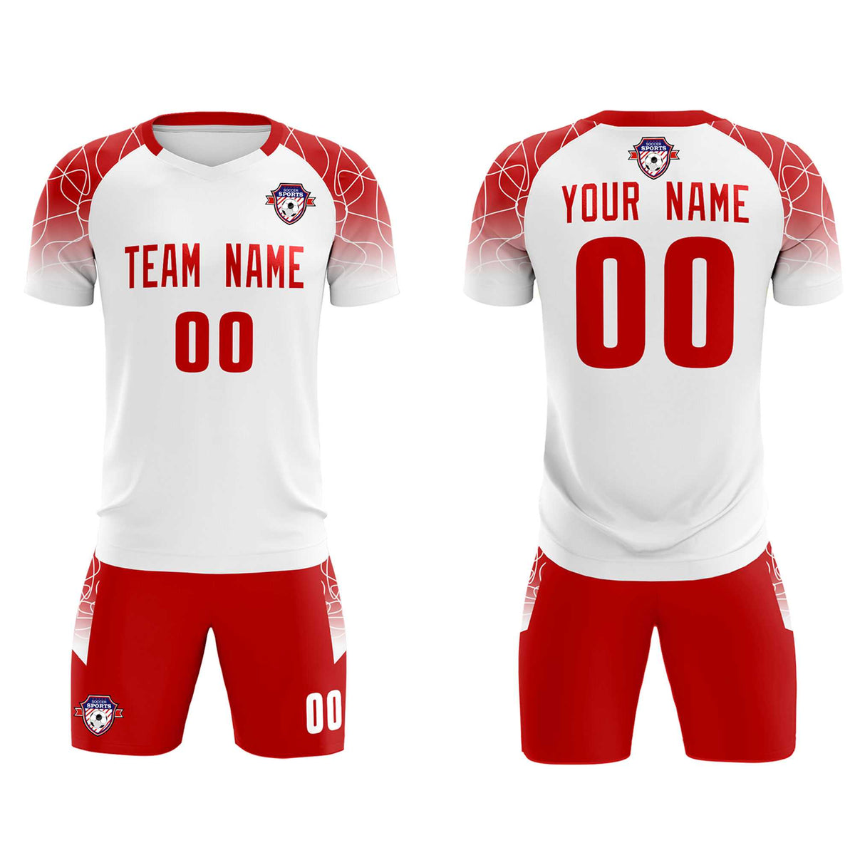 Custom White Classic Football Training Kit Jersey For Adults/Kids