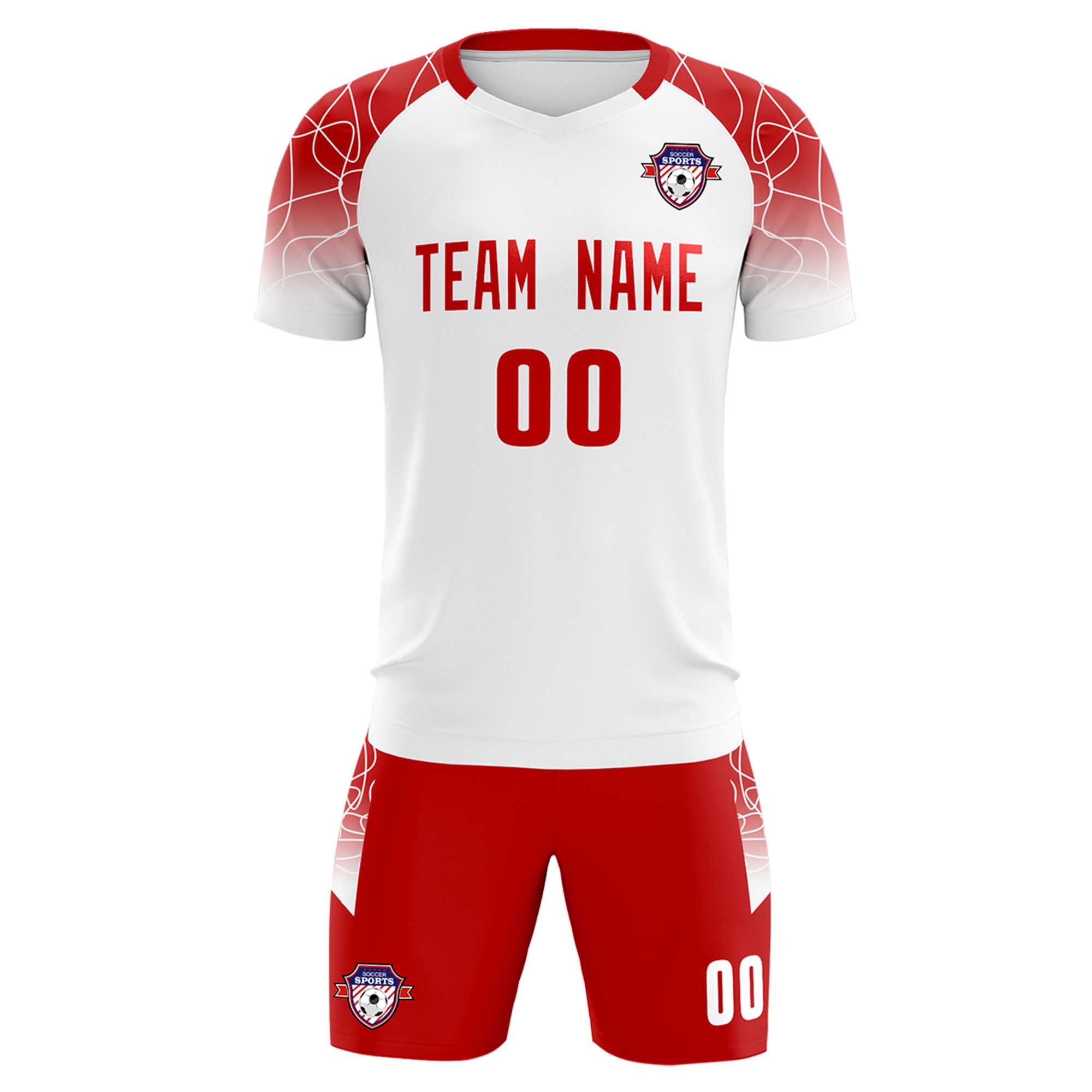 Custom White Classic Football Training Kit Jersey For Adults/Kids