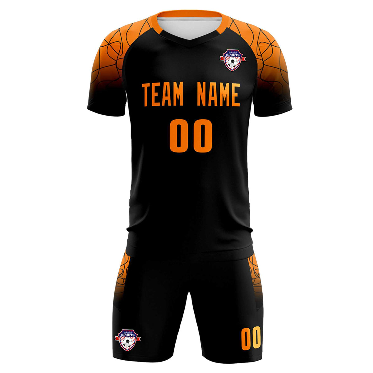 Custom Black Classic Football Training Kit Jersey For Adults/Kids