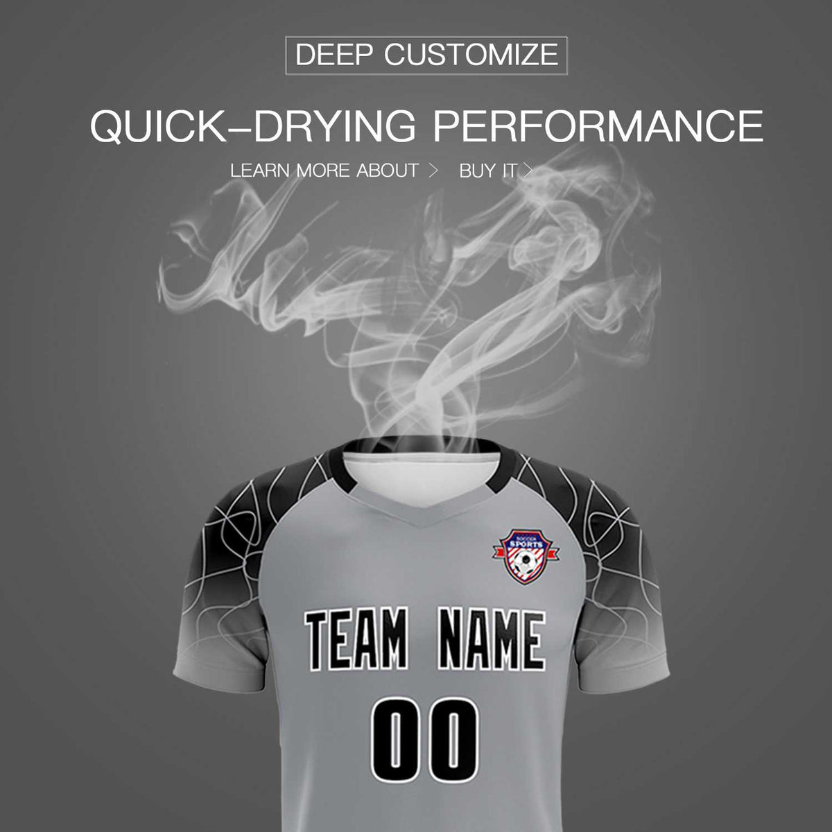 Custom Silver Classic Football Training Kit Jersey For Adults/Kids