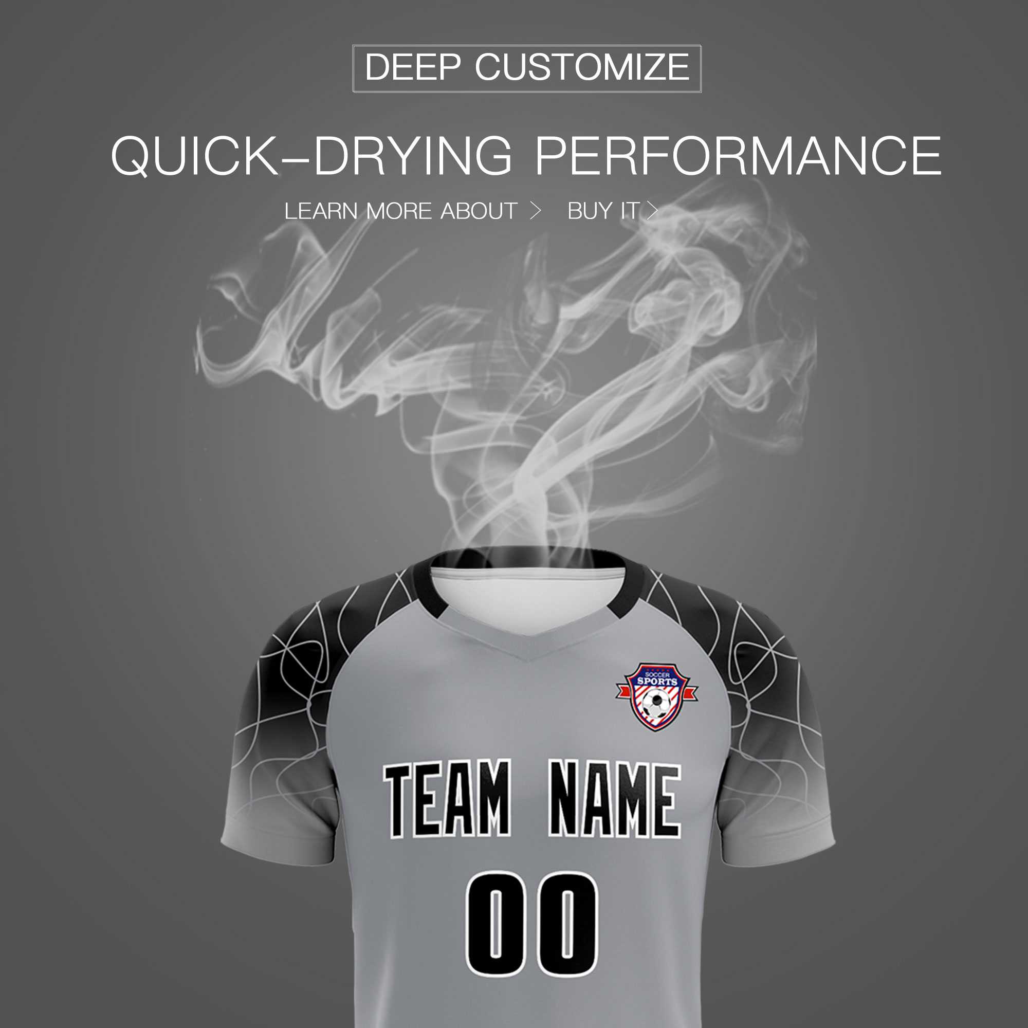 Custom Silver Classic Football Training Kit Jersey For Adults/Kids