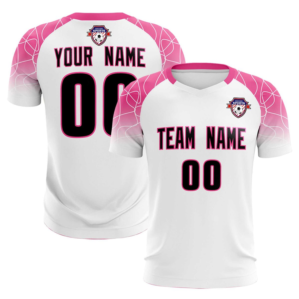 Custom White Classic Football Training Kit Jersey For Adults/Kids