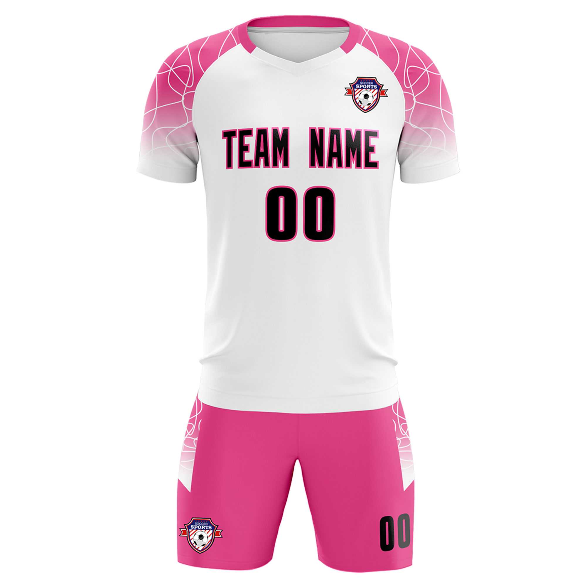 Custom White Classic Football Training Kit Jersey For Adults/Kids