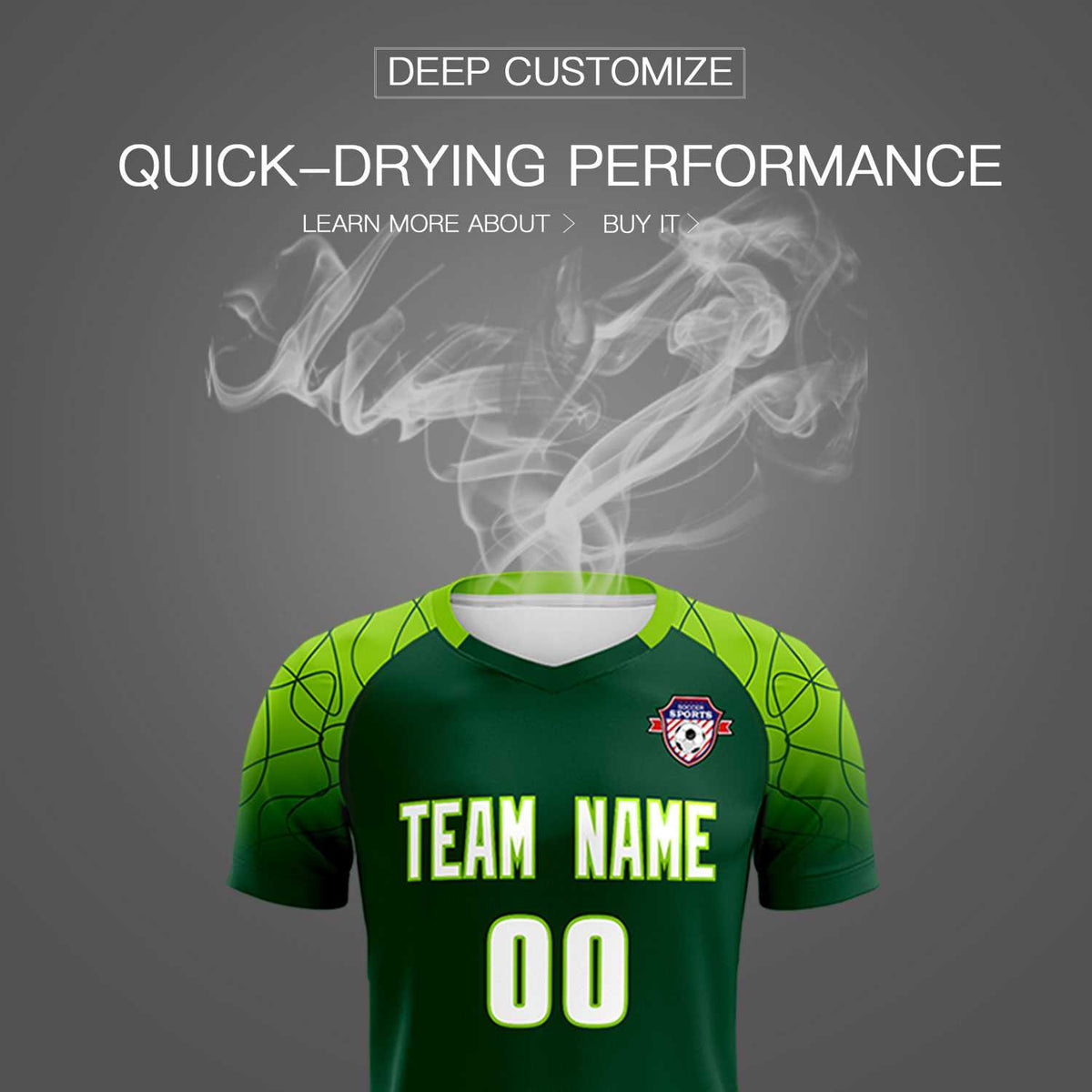 Custom Green Classic Football Training Kit Jersey For Adults/Kids