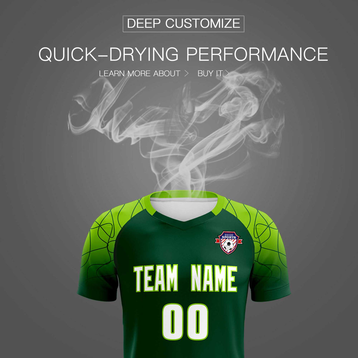 Custom Green Classic Football Training Kit Jersey For Adults/Kids