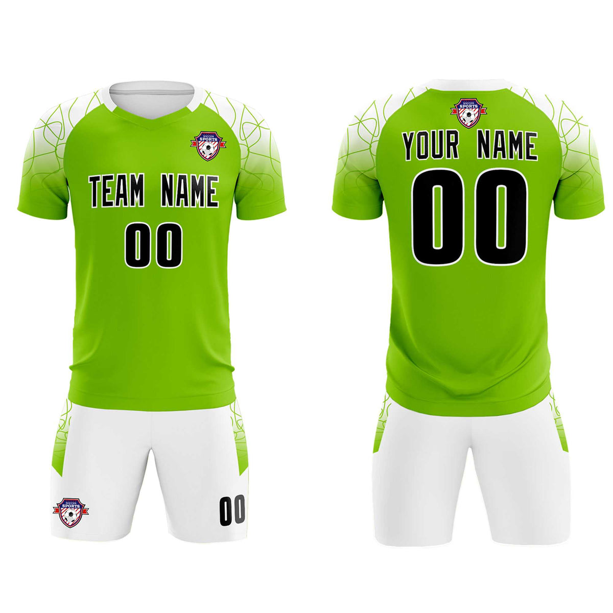 Custom Green Classic Football Training Kit Jersey For Adults/Kids