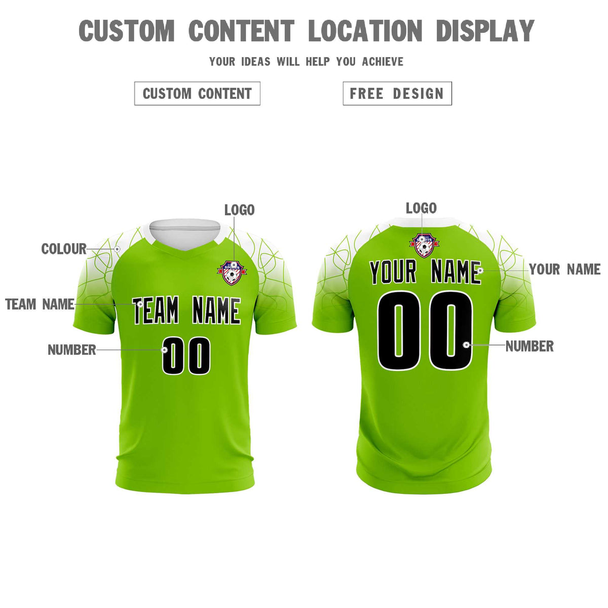 Custom Green Classic Football Training Kit Jersey For Adults/Kids