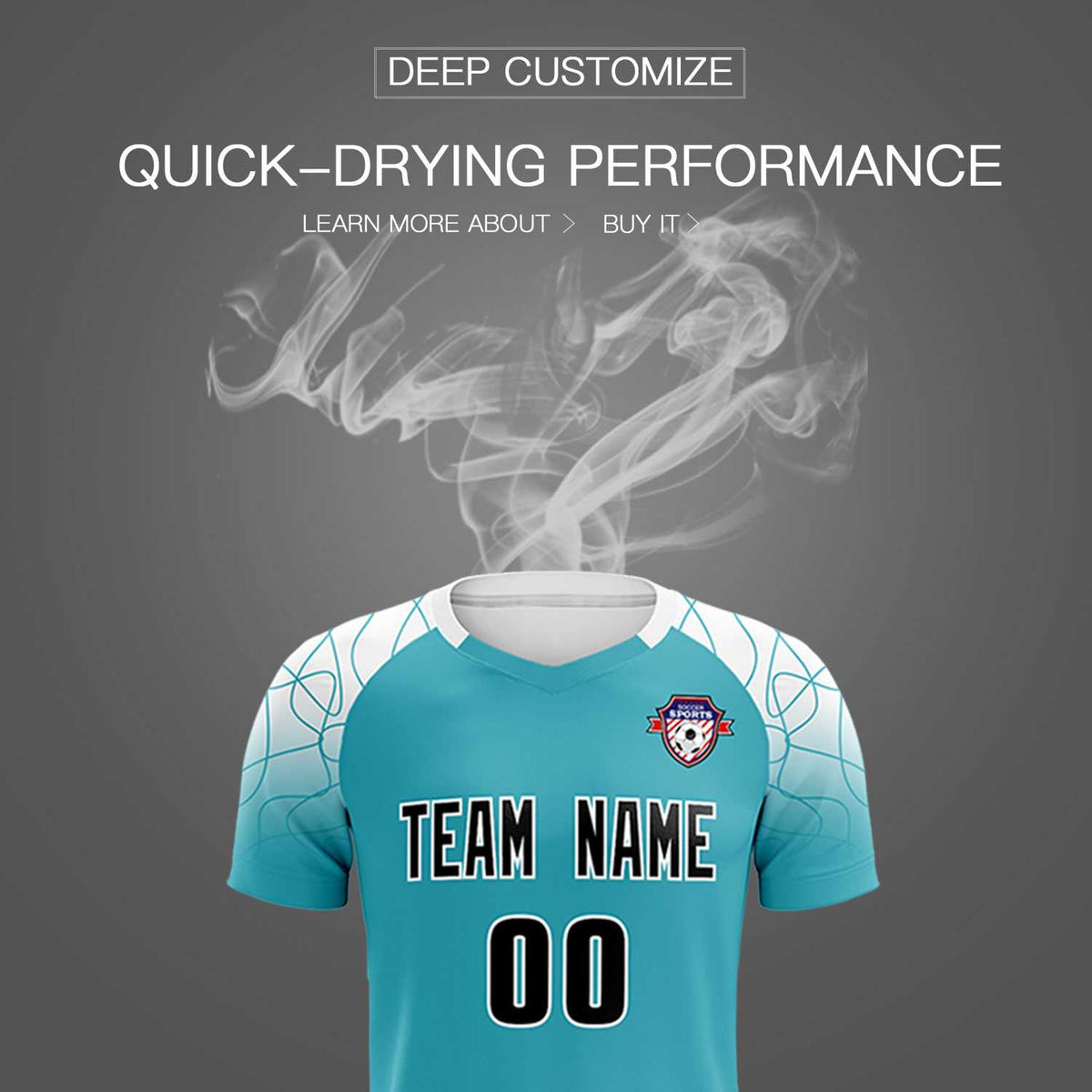 Custom Aqua Classic Football Training Kit Jersey For Adults/Kids