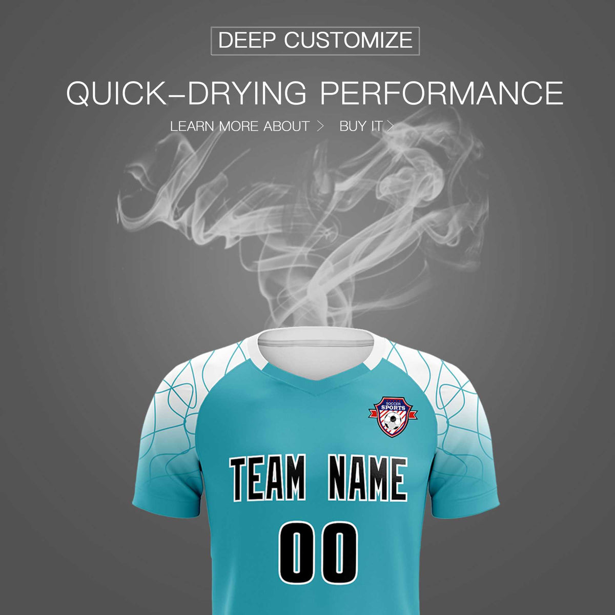 Custom Aqua Classic Football Training Kit Jersey For Adults/Kids