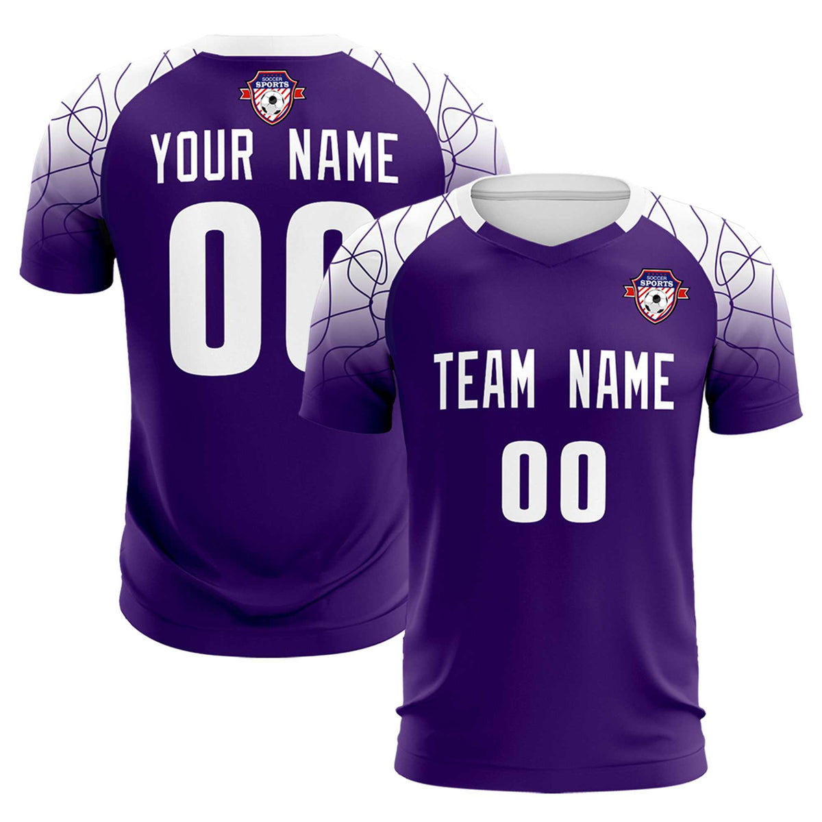 Custom Purple Classic Football Training Kit Jersey For Adults/Kids