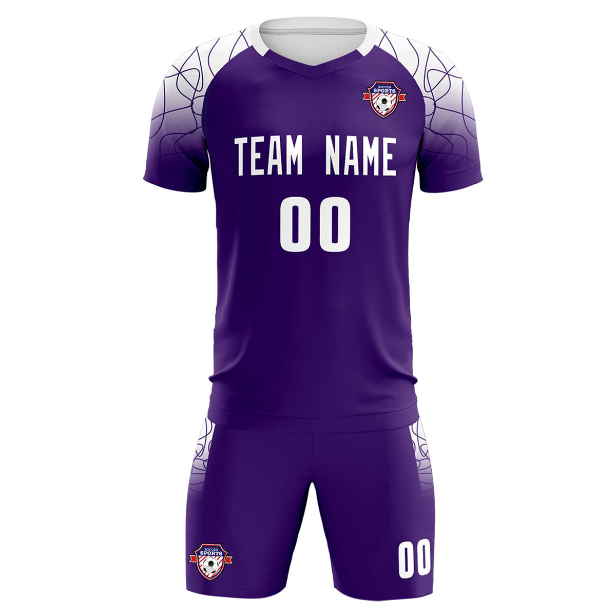 Custom Purple Classic Football Training Kit Jersey For Adults/Kids