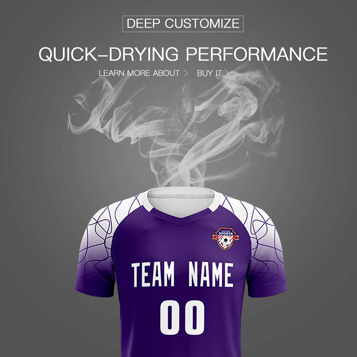 Custom Purple Classic Football Training Kit Jersey For Adults/Kids