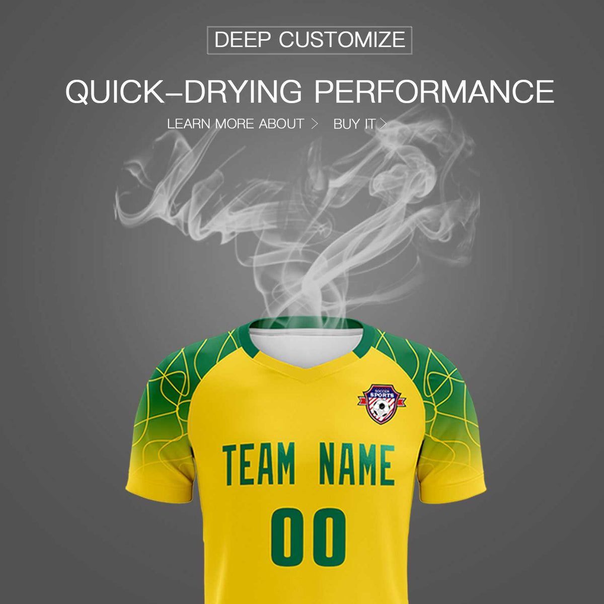 Custom Gold Classic Football Training Kit Jersey For Adults/Kids