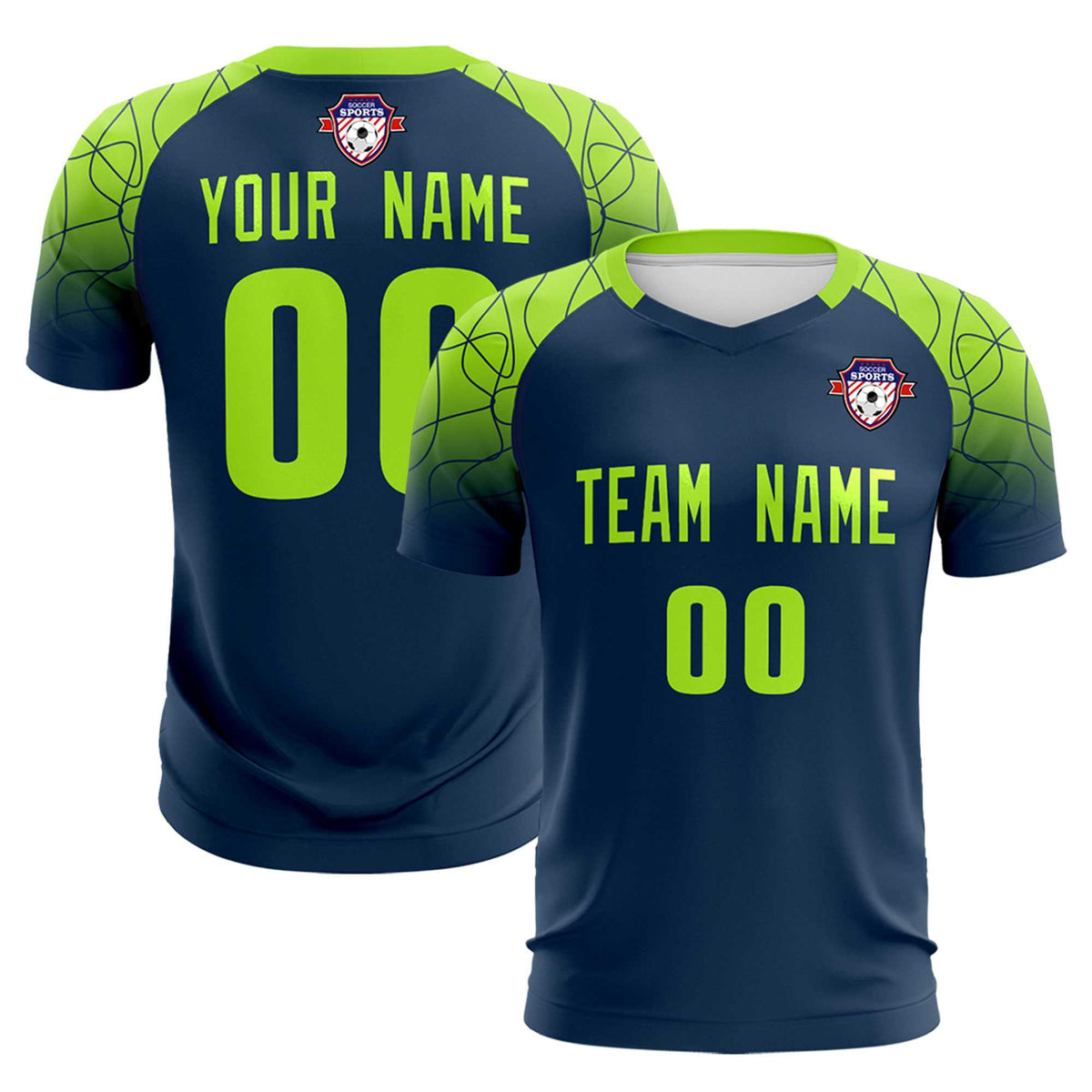 Custom Midnight Blue Classic Football Training Kit Jersey For Adults/Kids