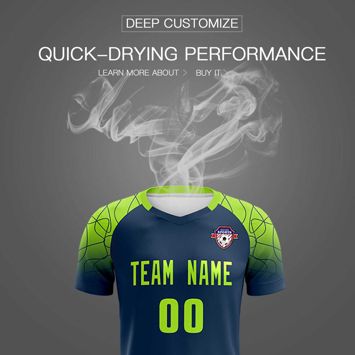 Custom Midnight Blue Classic Football Training Kit Jersey For Adults/Kids