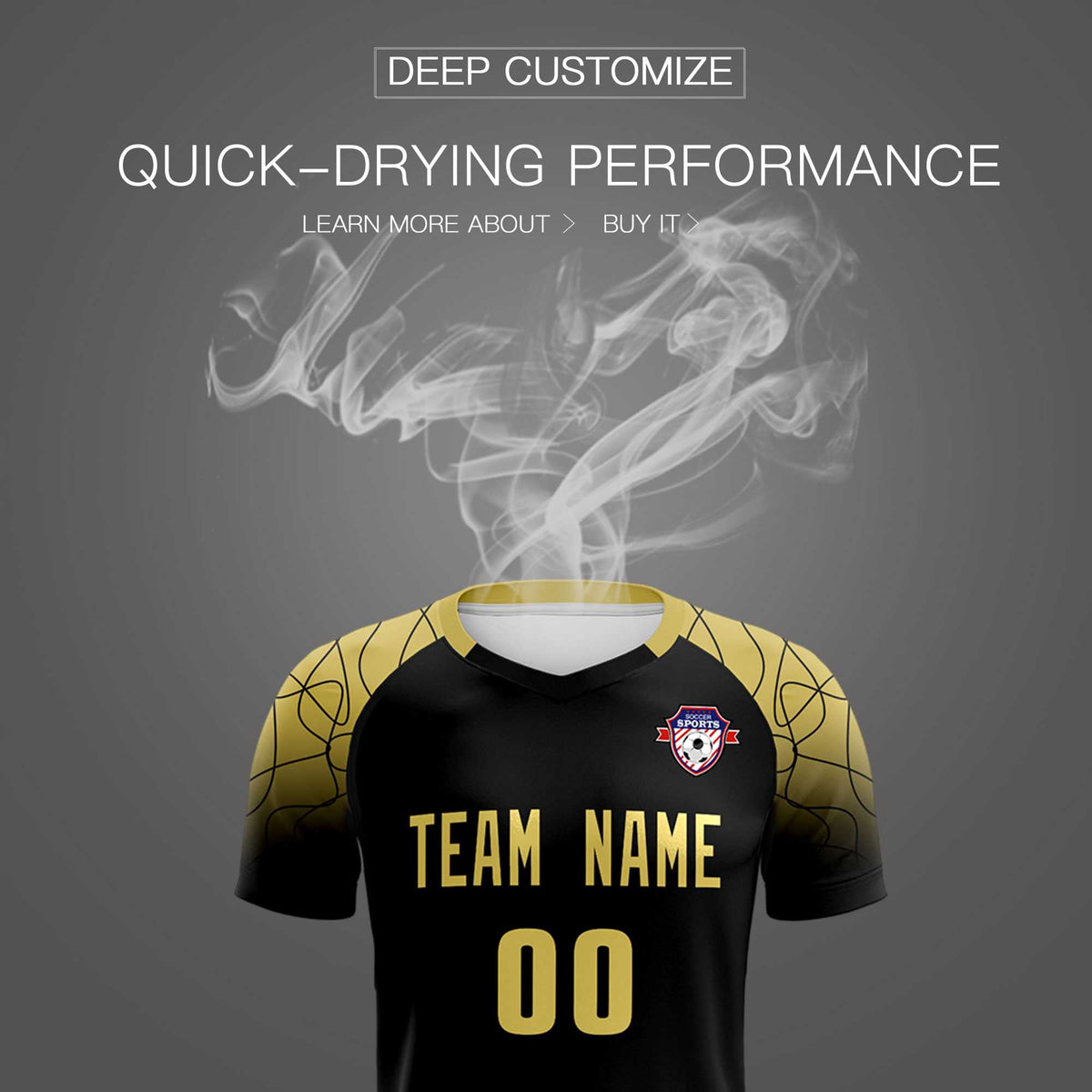 Custom Black Classic Football Training Kit Jersey For Adults/Kids