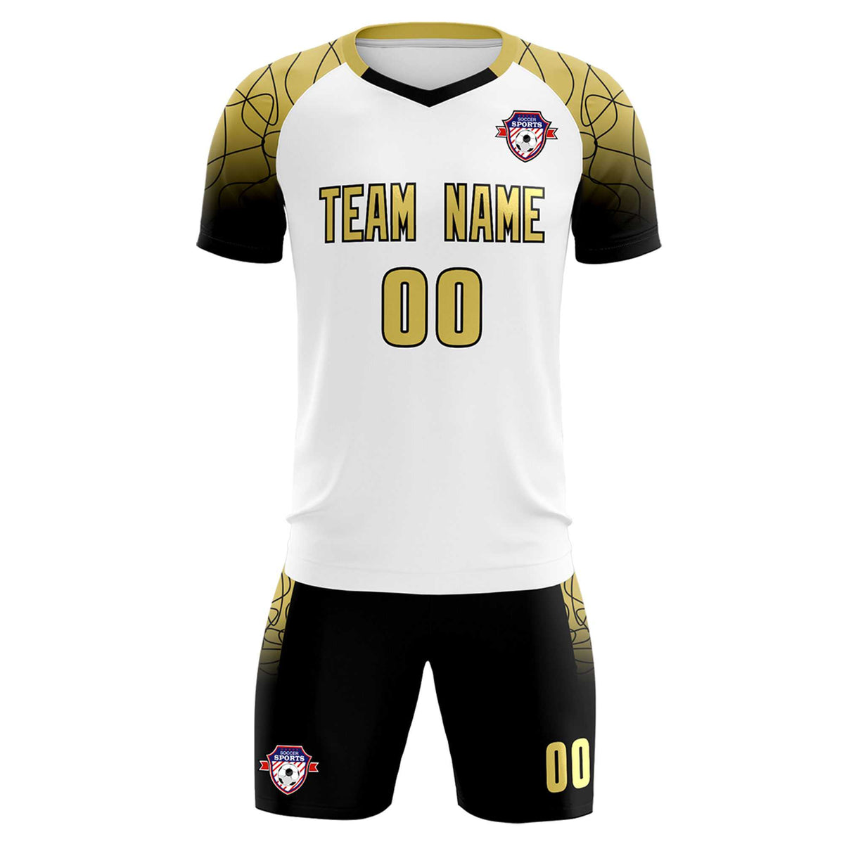 Custom White Classic Football Training Kit Jersey For Adults/Kids