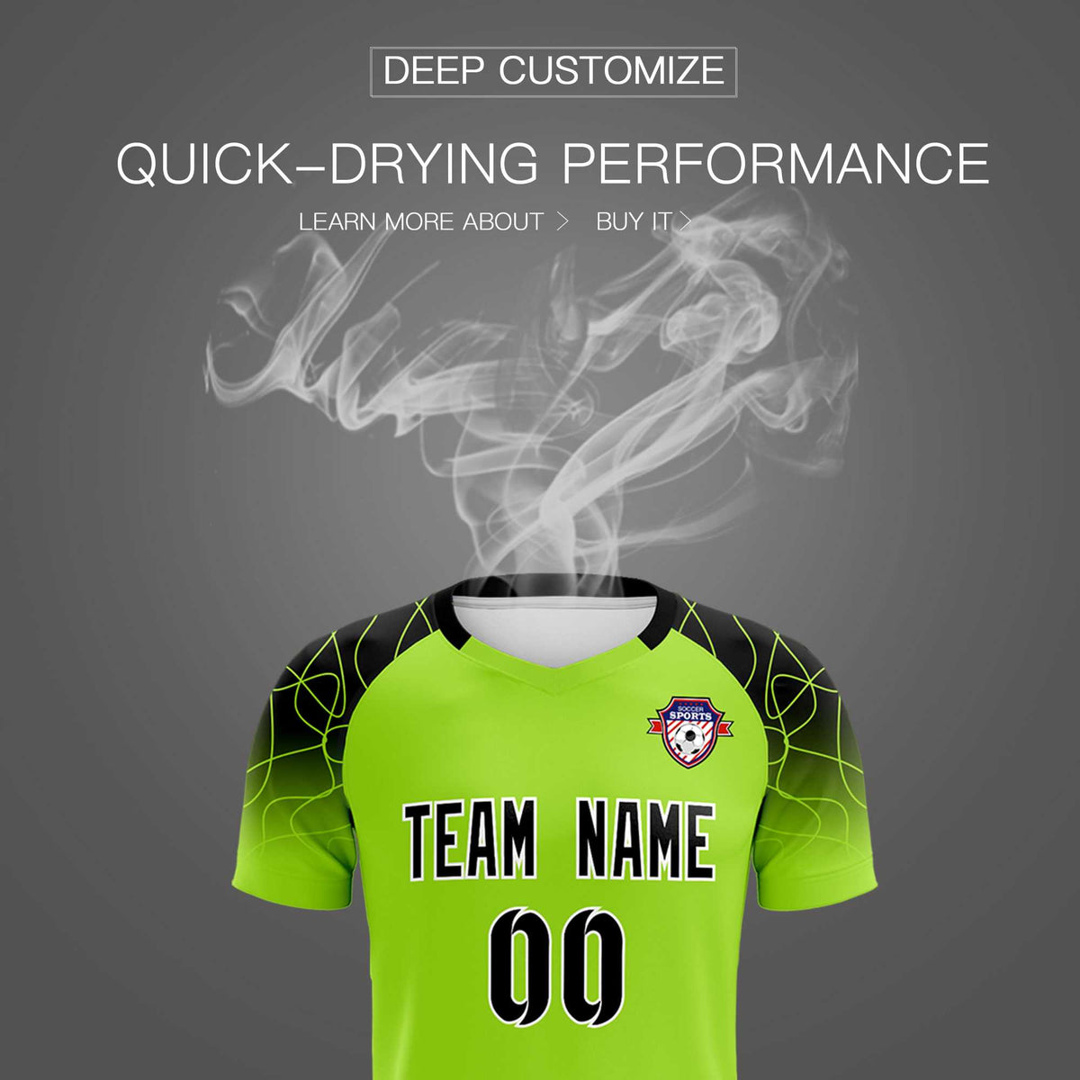 Custom Neon Green Classic Football Training Kit Jersey For Adults/Kids