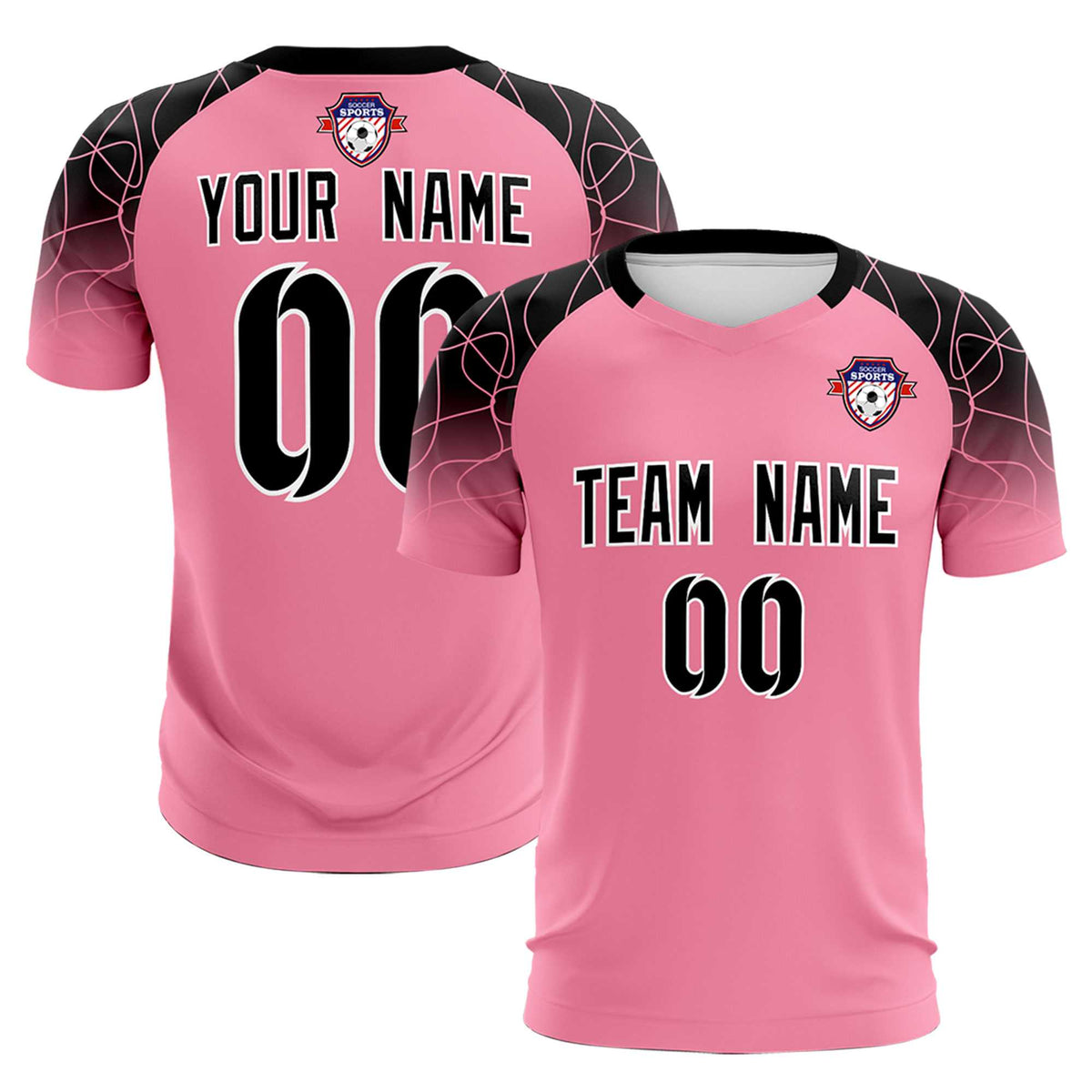 Custom Light Pink Classic Football Training Kit Jersey For Adults/Kids
