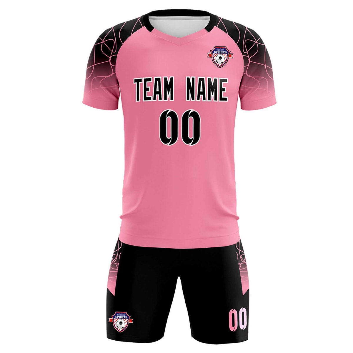 Custom Light Pink Classic Football Training Kit Jersey For Adults/Kids