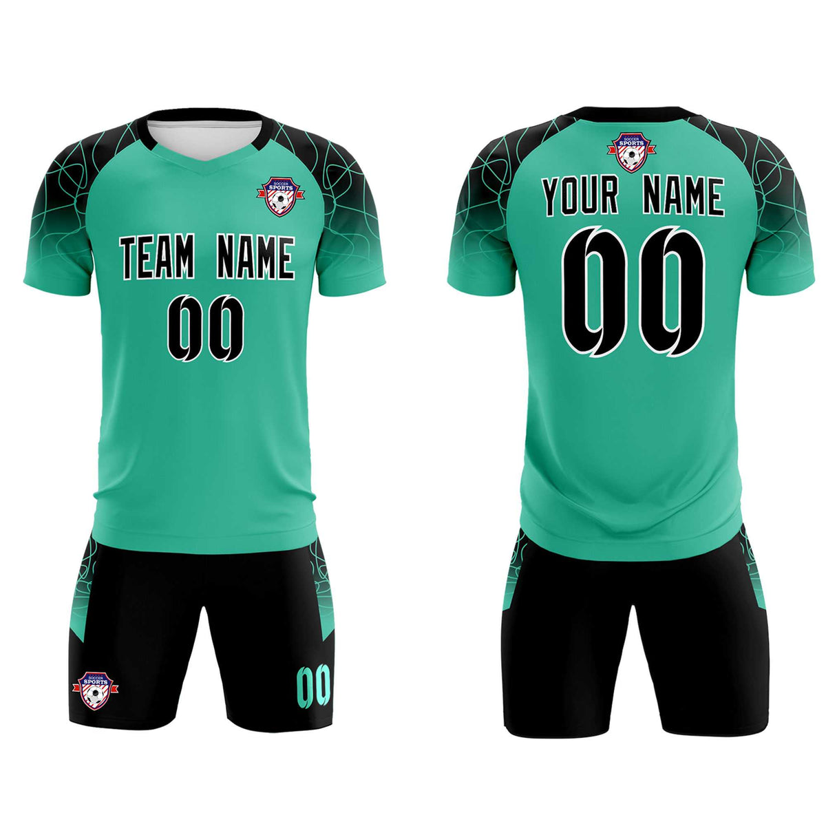 Custom Green Classic Football Training Kit Jersey For Adults/Kids