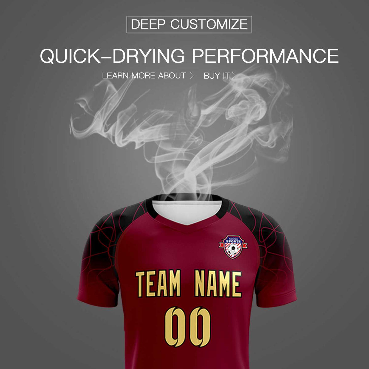 Custom Crimson Classic Football Training Kit Jersey For Adults/Kids