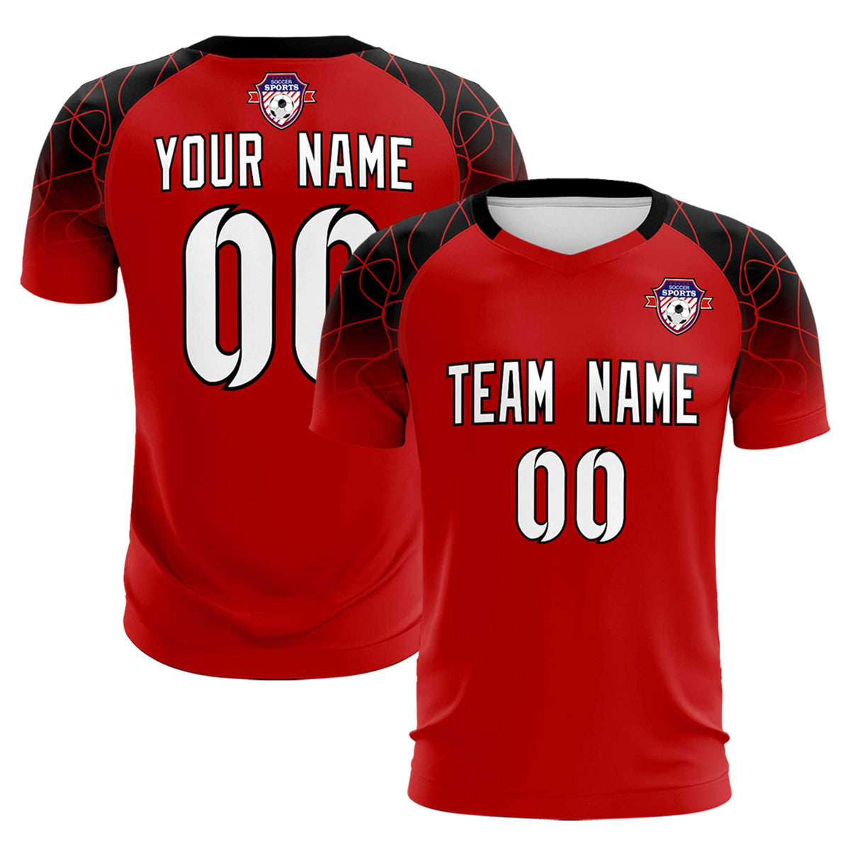 Custom Red Classic Football Training Kit Jersey For Adults/Kids