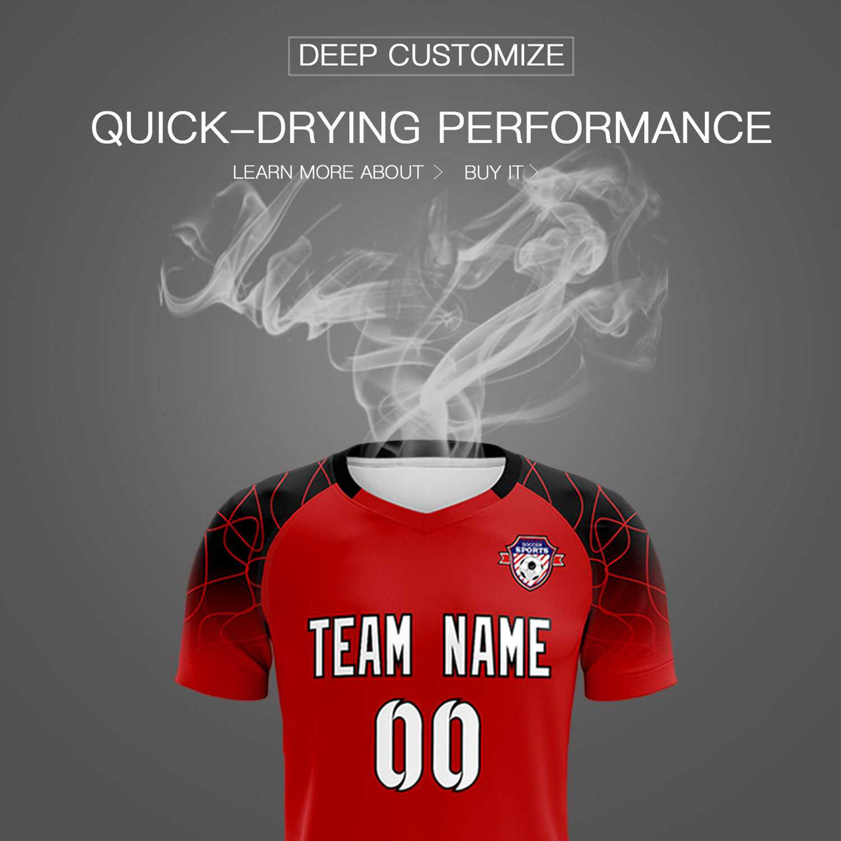 Custom Red Classic Football Training Kit Jersey For Adults/Kids