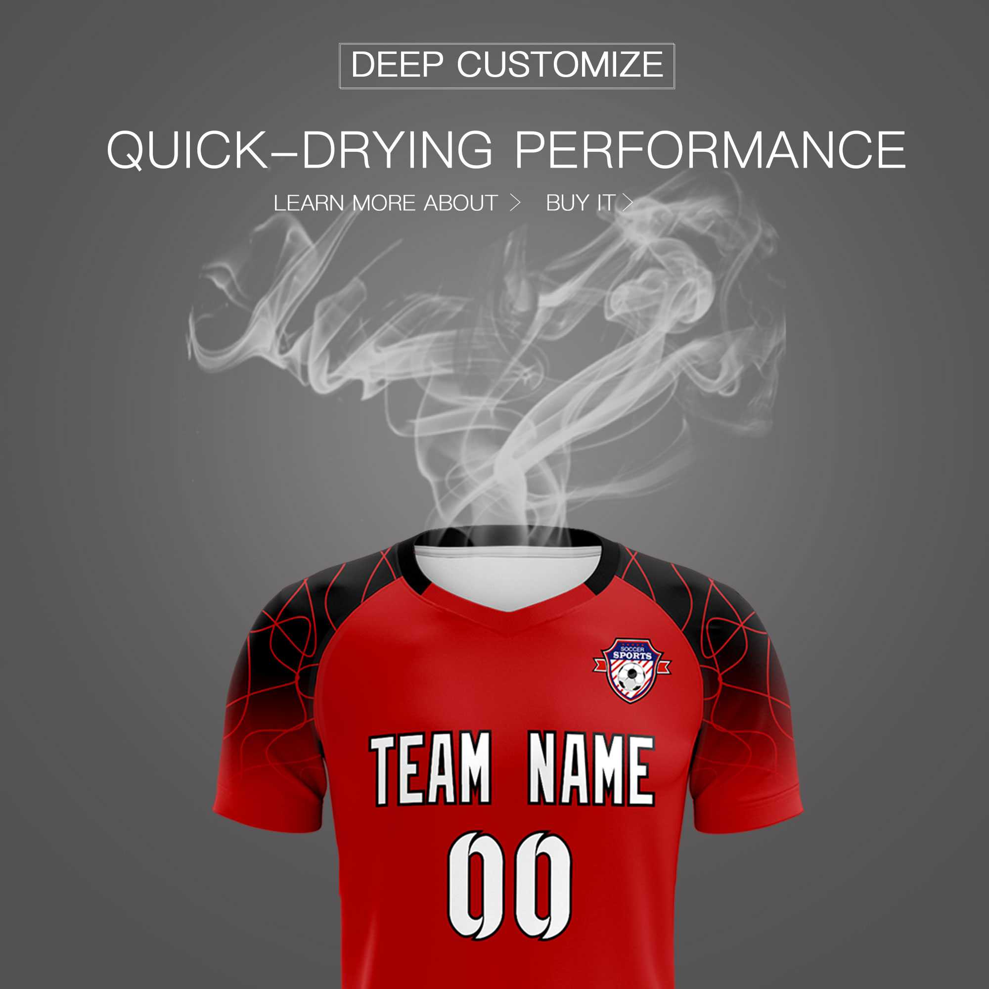 Custom Red Classic Football Training Kit Jersey For Adults/Kids