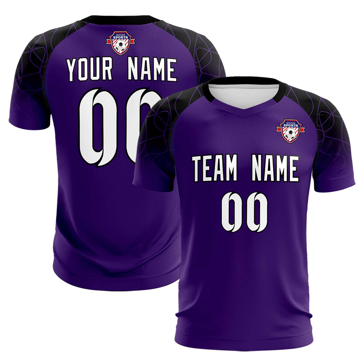 Custom Purple Classic Football Training Kit Jersey For Adults/Kids