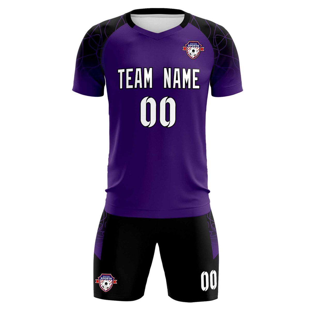Custom Purple Classic Football Training Kit Jersey For Adults/Kids