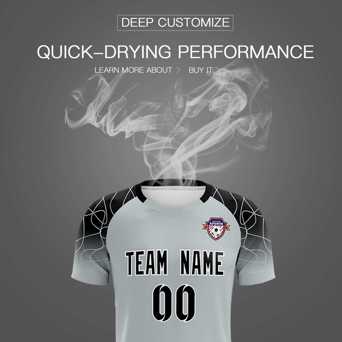 Custom Silver Classic Football Training Kit Jersey For Adults/Kids