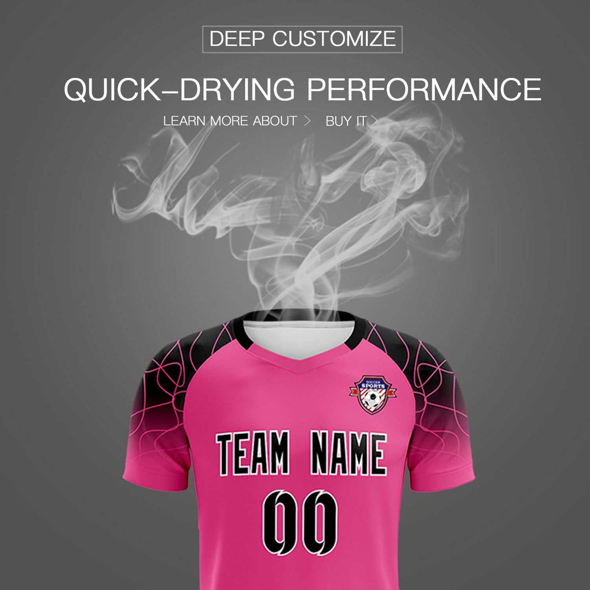 Custom Rose Red Classic Football Training Kit Jersey For Adults/Kids