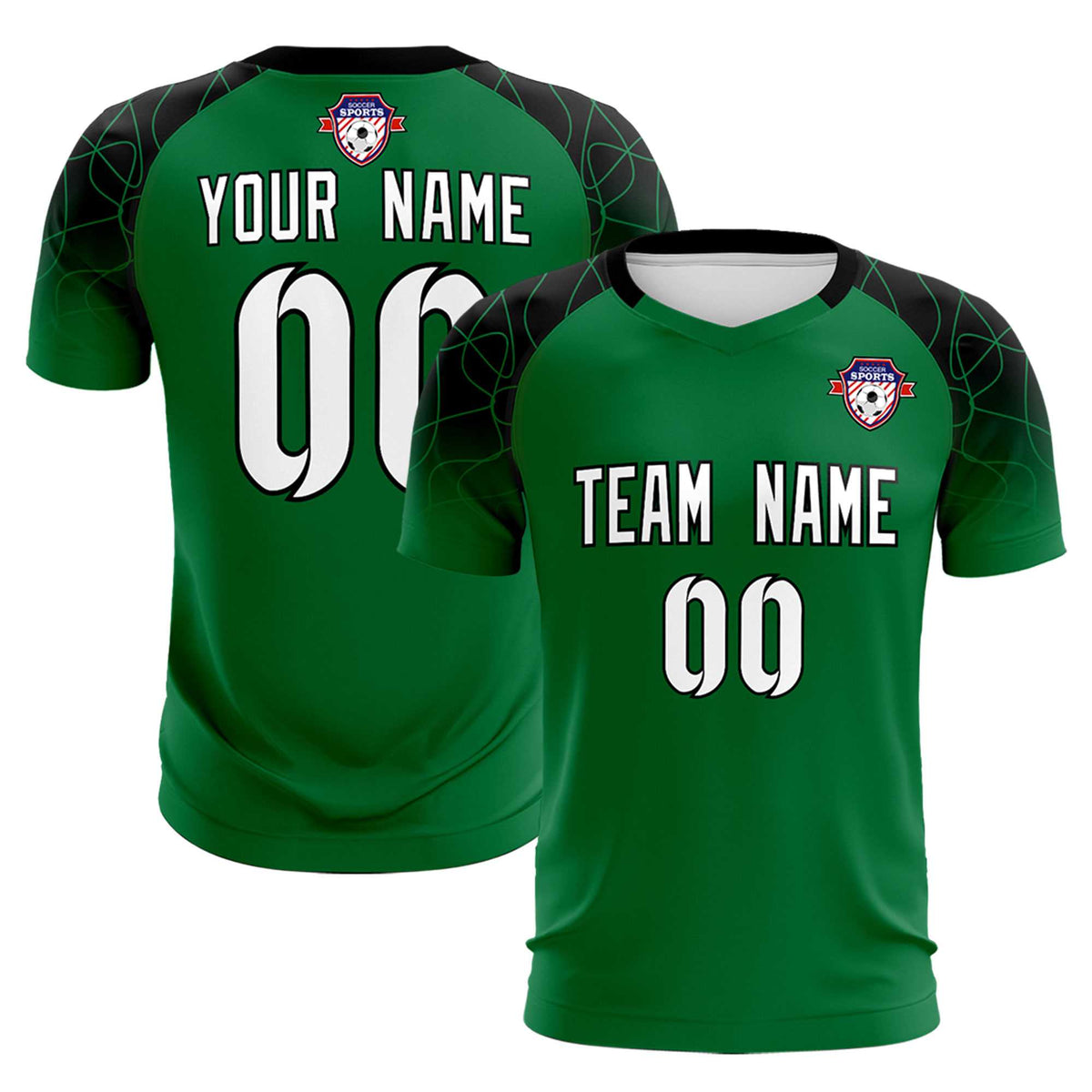Custom Kelly Green Classic Football Training Kit Jersey For Adults/Kids