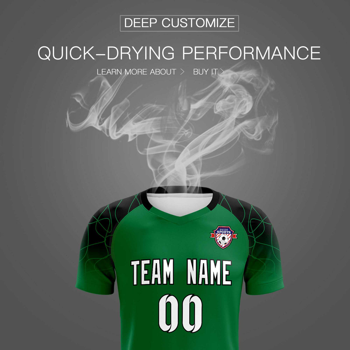 Custom Kelly Green Classic Football Training Kit Jersey For Adults/Kids