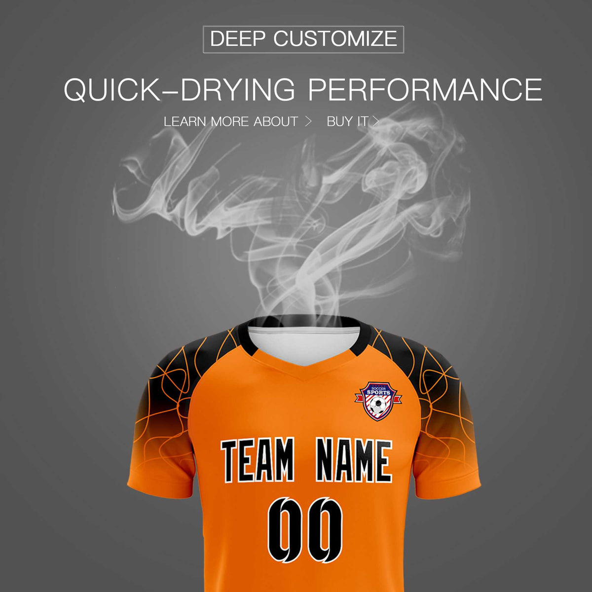 Custom Orange Classic Football Training Kit Jersey For Adults/Kids