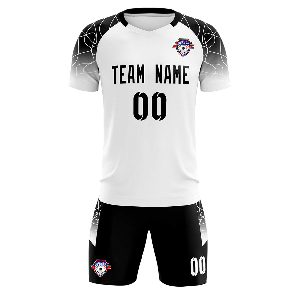 Custom White Classic Football Training Kit Jersey For Adults/Kids